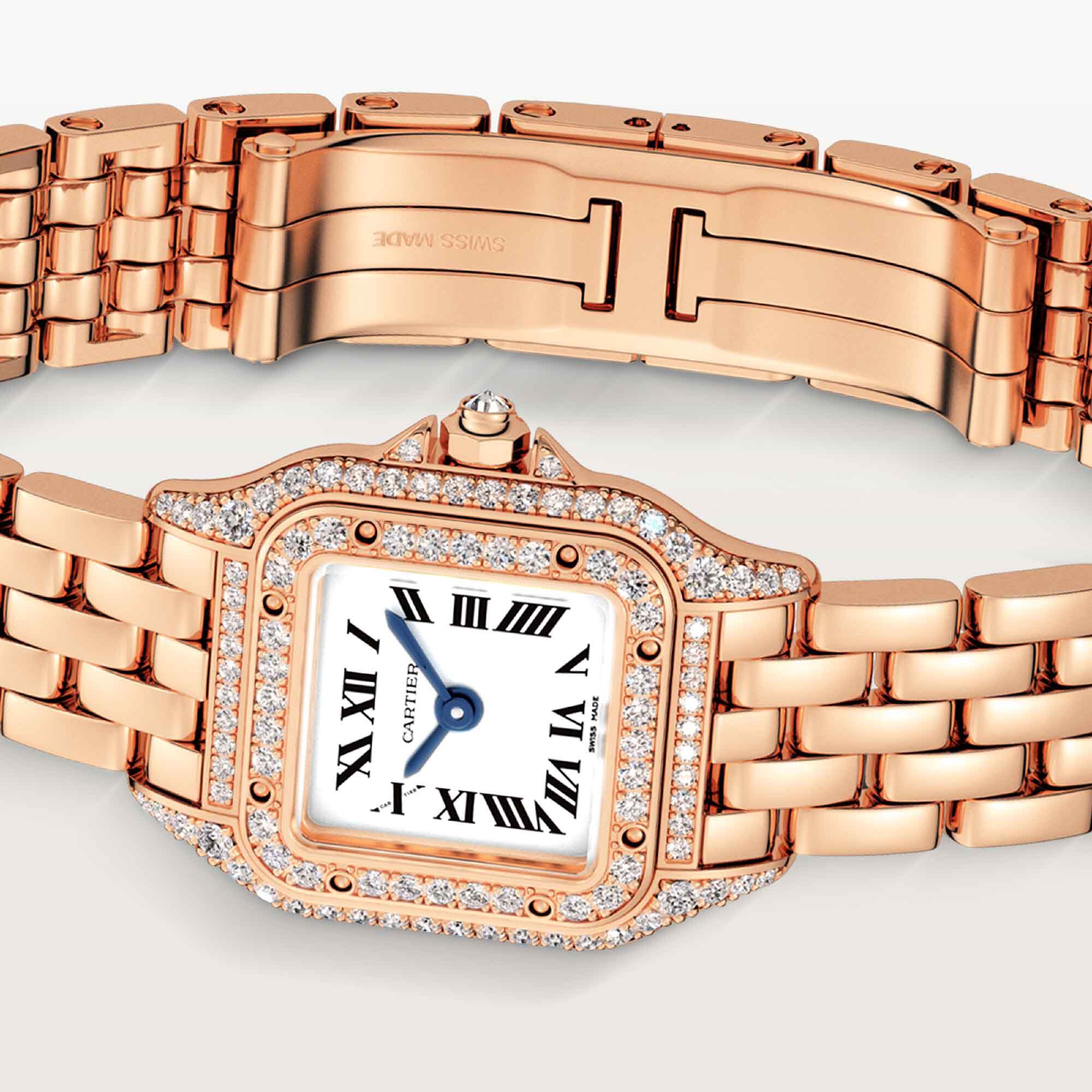 Rose gold and diamond watch outlet